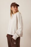 Alba Seamed Fleece Top, ALMOND - alternate image 4