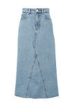 A-Line Denim Maxi Skirt, VINTAGE BLUE - alternate image 2