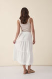 Tiered Maxi Skirt, WHITE - alternate image 3