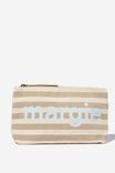 Monogram Pouch In Organic Cotton, CUBAN SAND/LOWERCASE 6 - alternate image 6