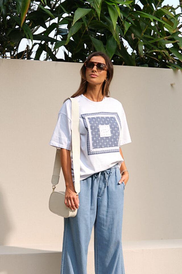Tully Boyfriend Tee, MOONLIGHT BANDANA PRINT