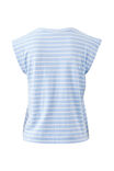 Esme Extended Shoulder Tee, CHINA BLUE/WHITE STRIPE - alternate image 3