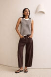 Maddy Mesh Knit Tank, BRUNETTE STRIPE - example image 4