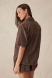 Short Sleeve Boxy Shirt, MOCHA TWILL - alternate image 5