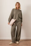 Quinn Slouchy Crew, WASHED OLIVE - alternate image 4
