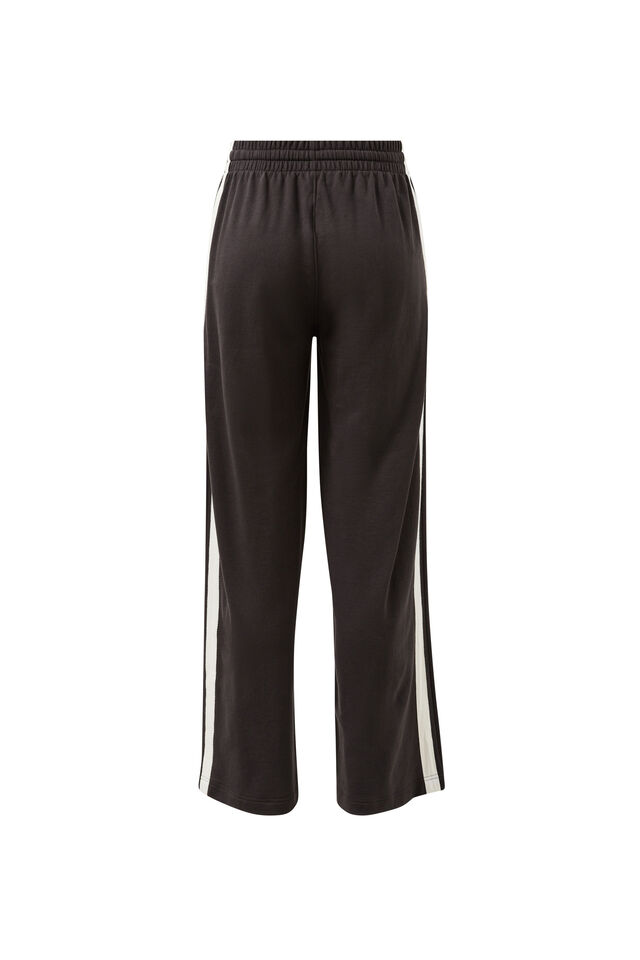 Gigi Wide Leg Terry Trackpant, PHANTOM SIDE STRIPE