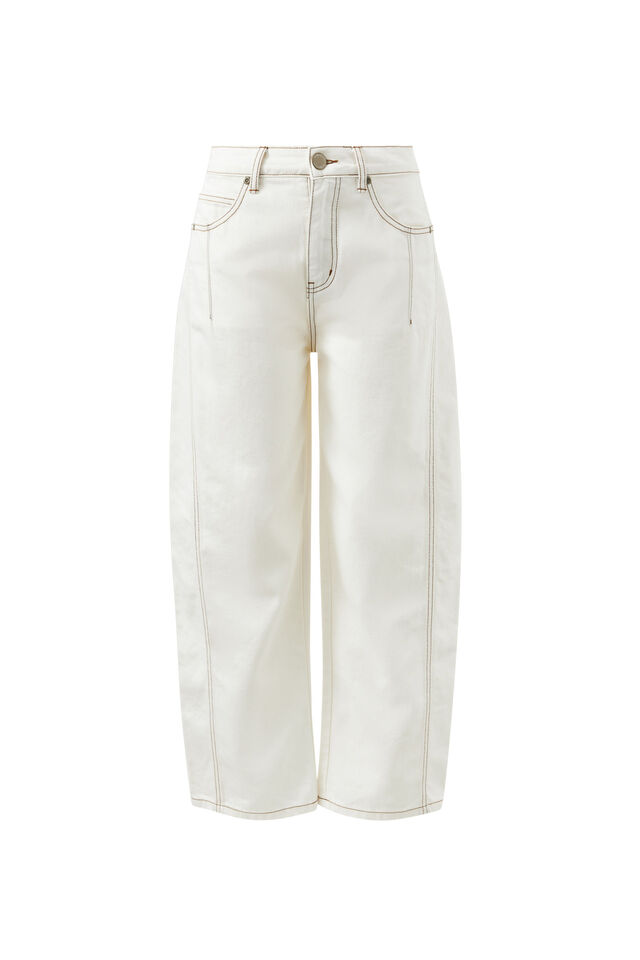 Harper Barrel Jean, ALABASTER