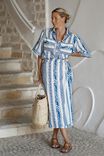 NATURAL WITH NAVY JACQUARD ORGANIC COTTON