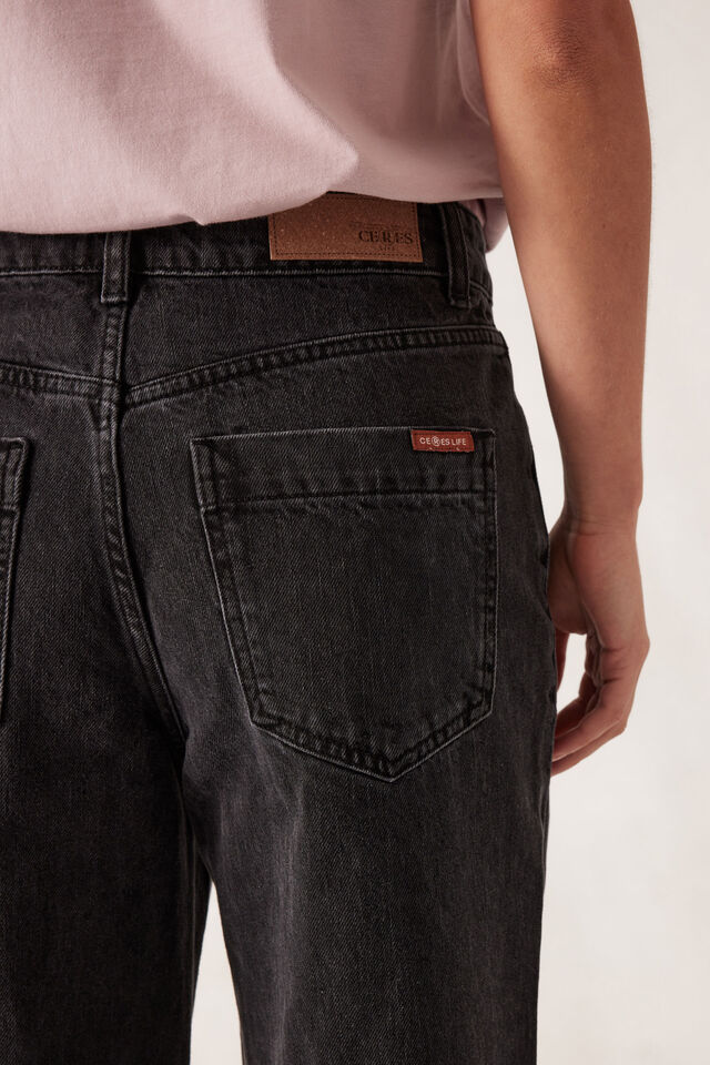 Frankie Loose Straight Jean, WASHED BLACK
