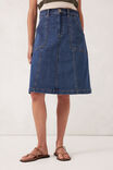 Knee Length Skirt, TRUE INDIGO - alternate image 4