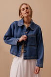 Sienna Denim Swing Jacket, FRESH INDIGO - alternate image 1