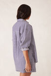 Peta Oversized Shirt, COLLEGE BLUE WHITE NARROW STRIPE - alternate image 4