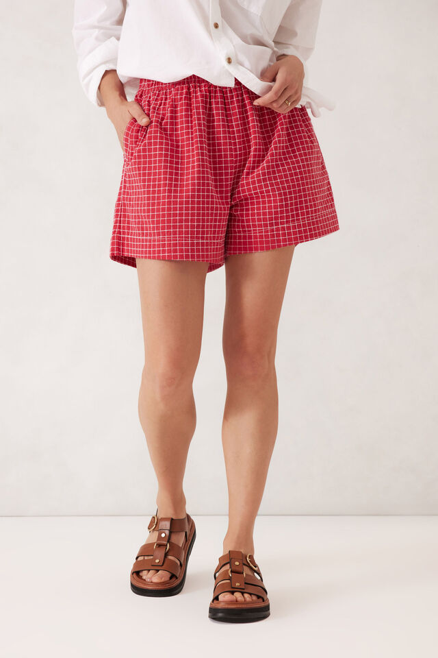 Mila Short, RED WHITE CHECK