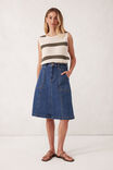Knee Length Skirt, TRUE INDIGO - alternate image 1