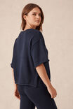 Boxy Knit Tee, NEW NAVY - alternate image 3