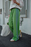 Gigi Wide Leg Terry Trackpant, PISTACHIO WASHED NAVY SIDE STRIPE - example image 4