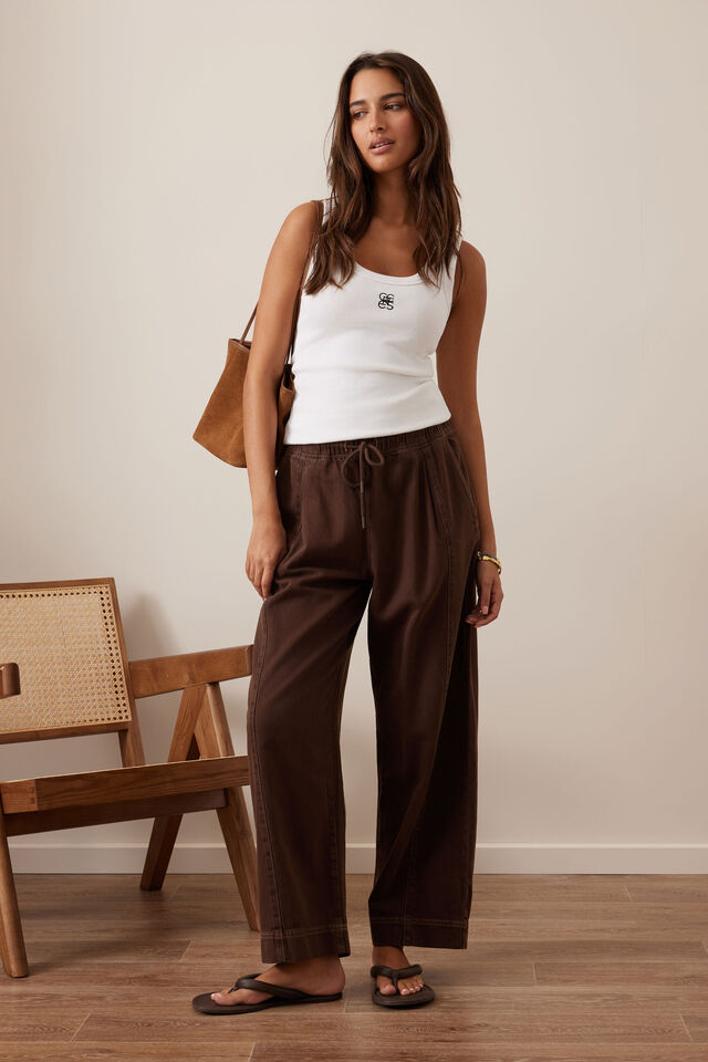 Jessie Barrel Pant, CHOCOLATE