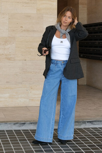 Side Pocket Dart Jean, VINTAGE BLUE