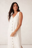 Button Through Midi Shift Dress, PINSTRIPE - alternate image 4