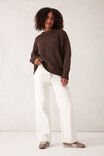 Lofty Knit Crew, CHOC FLECK - alternate image 2