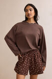 Beau Long Sleeve Slouchy Tee, BRUNETTE - example image 5
