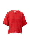 Square Knit Boxy Tee, HERITAGE RED - alternate image 2