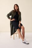 Organic Contour Rib Short Dress, BLACK - alternate image 4