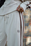 Sasha Sporty Slouchy Crew, BUFF CHOCOLATE SIDE STRIPE - example image 6