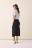 Soft Knit Tube Skirt In Recycled Blend, CHARCOAL MARLE - alternate image 3