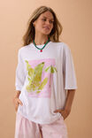 Liv Oversized Tee, WHITE/COASTAL LEAVES - alternate image 6