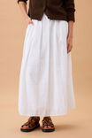 Florence Maxi Skirt, WHITE BRODERIE - alternate image 5