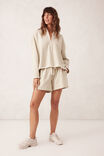 Boxy Zip Sweat, MATCHA FINE STRIPE - alternate image 5