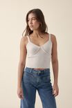 Soft Knit Cami In Recycled Blend, OATMEAL MARLE - alternate image 4