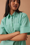 Sara Mini Shirt Dress, ZESTY TRIPLE STRIPE - alternate image 4