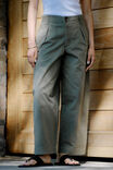 Pleat Twill Pant, SOFT OLIVE - alternate image 3