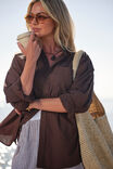 Peta Oversized Shirt, CHOCOLATE - alternate image 5