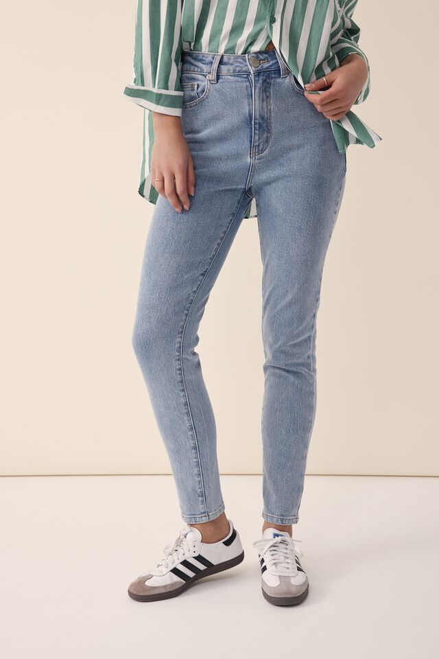 Slim Leg Jean In Organic Cotton, VINTAGE BLUE