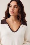 Eliza Collared Knit, MILK AND BRUNETTE - example image 5