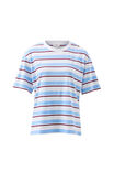 Stevie Slouchy Tee, POWDER/POMEGRANATE RETRO STRIPE - alternate image 2