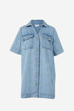 Boxy Shirt Dress, VINTAGE BLUE DENIM - alternate image 2