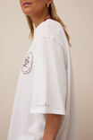 Liv Oversized Tee, WHITE/BURGUNDY SPORT CLUB - alternate image 5
