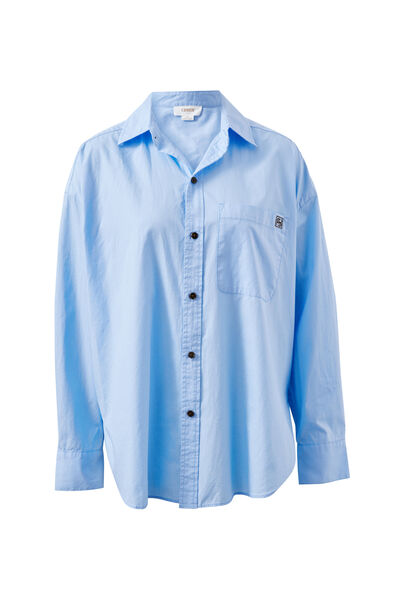 Peta Oversized Shirt, SKY BLUE
