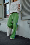 Gigi Wide Leg Terry Trackpant, PISTACHIO WASHED NAVY SIDE STRIPE - example image 7