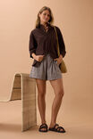 Peta Oversized Shirt, CHOCOLATE - alternate image 5