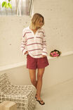Shelby Slouchy Rugby Top, SUNFADED PINK/MULBERRY STRIPE - example image 4