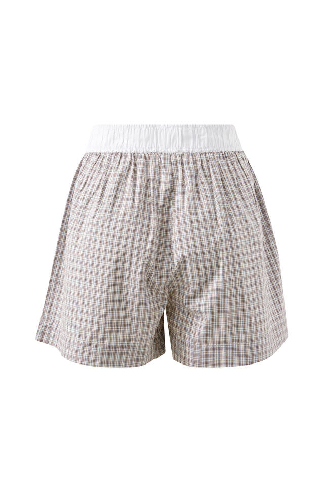 Mila Short, WINE CHOC BLUE CHECK