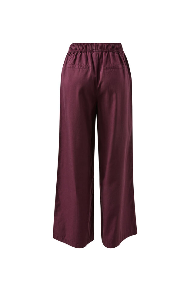 Izzie Pinstitch Pant, BURGUNDY
