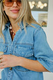 Sammy Relaxed Shirt Dress, MID VINTAGE BLUE - alternate image 5