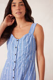 Strappy Placket Dress, OXFORD BLUE WHITE TWIN STRIPE - alternate image 5