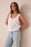 Square Neck Shell Top, WHITE - alternate image 6